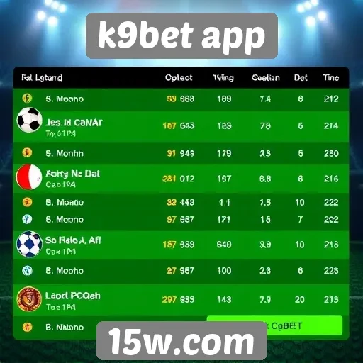 Comparativo de odds no k9bet app